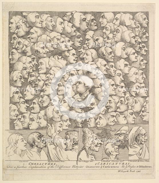 Characters and Caricaturas, April 1743. Creator: William Hogarth.