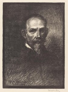 Self-Portrait (Steinlen de face, tete droite), 1905. Creator: Theophile Alexandre Steinlen.