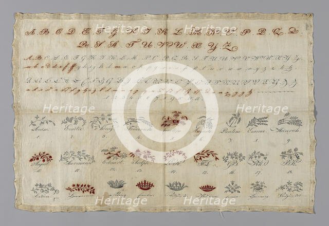 Sampler, Germany, 19th century. Creator: Unknown.
