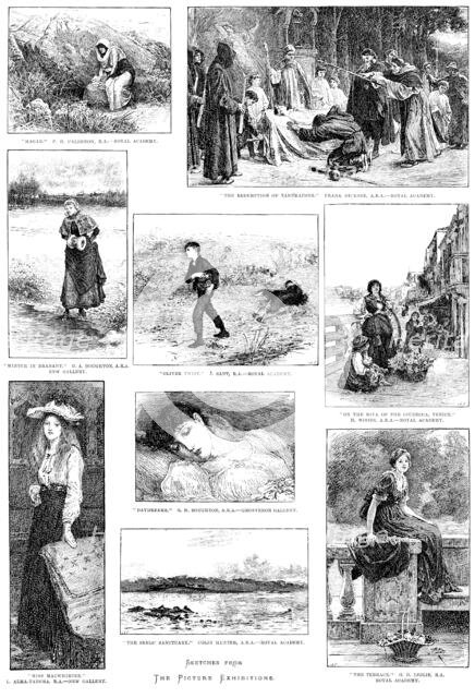 Sketches from the Picture Exhibitions, 1890. Creator: Unknown.