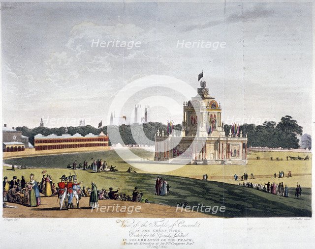 Green Park, Westminster, London, 1814. Artist: Joseph Constantine Stadler
