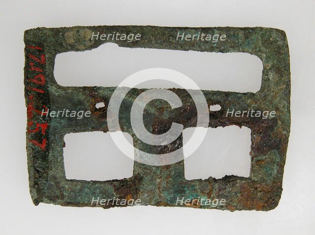 Flat Rectangular Plaque, Frankish, middle of 6th century. Creator: Unknown.