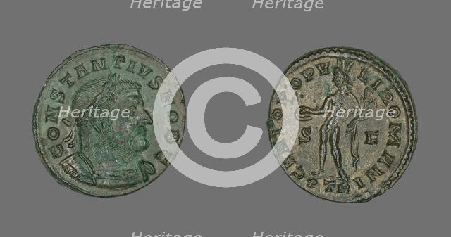 Coin Portraying Emperor Constantius I, 303-305. Creator: Unknown.