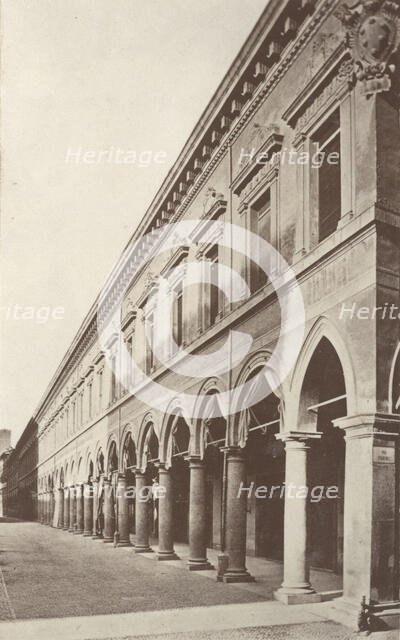 Archaeological Civic Museum façade, Bologna, between 1880-1886. Creator: Giorgio Sommer.