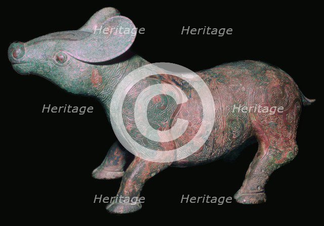 Chinese Bronze Tapir-like animal. Artist: Unknown