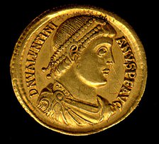 Gold Solidus of Valentinian I (364-75), Byzantine, 364-375. Creator: Unknown.