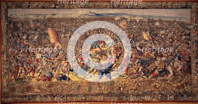 The Battle of Pavia: Defeat of the French Cavalry and the Imperial Infantry Seize...1528-1531. Creator: Dermoyen, Willem (active 1520-1530s).