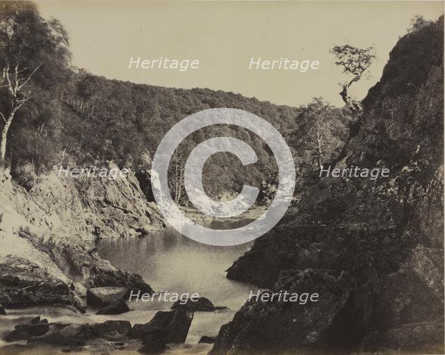 River Landscape, Scotland, c. 1858. Creator: Captain Horatio Ross (British, 1801-1886).