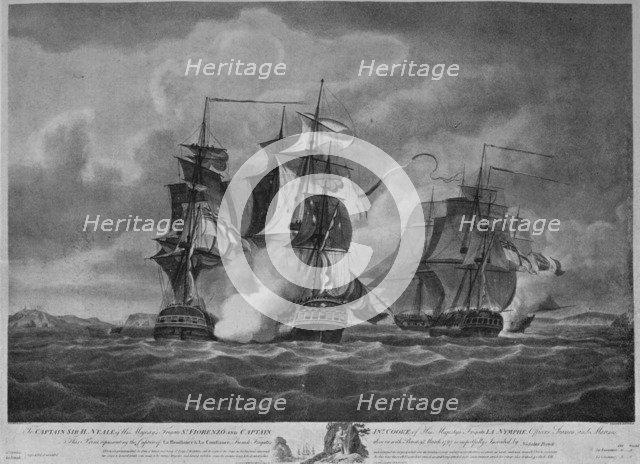 'Capture of the 'Resistance' and the 'Constance'' c1798. Artist: Nicholas Pocock.
