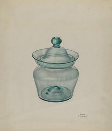 Glass Compote, c. 1936. Creator: Beverly Chichester.