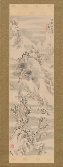 Wintry Landscape, in the Style of Guo Zhongshu, late 18th century. Creator: Ike no Taiga.