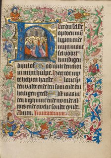 Initial H: Pentecost; Book of Hours, Use of Utrecht, about 1460. Creator: Master of Evert Zoudenbalch.