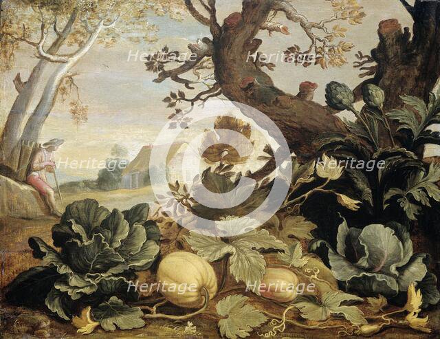 Landscape with Fruits and Vegetables in the foreground, 1600-1651. Creator: Abraham Bloemaert.