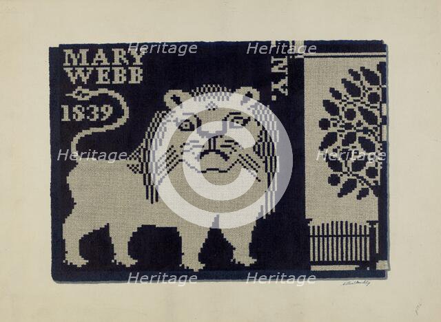 Tyler Coverlet, c. 1942. Creator: Merkley, Arthur G..