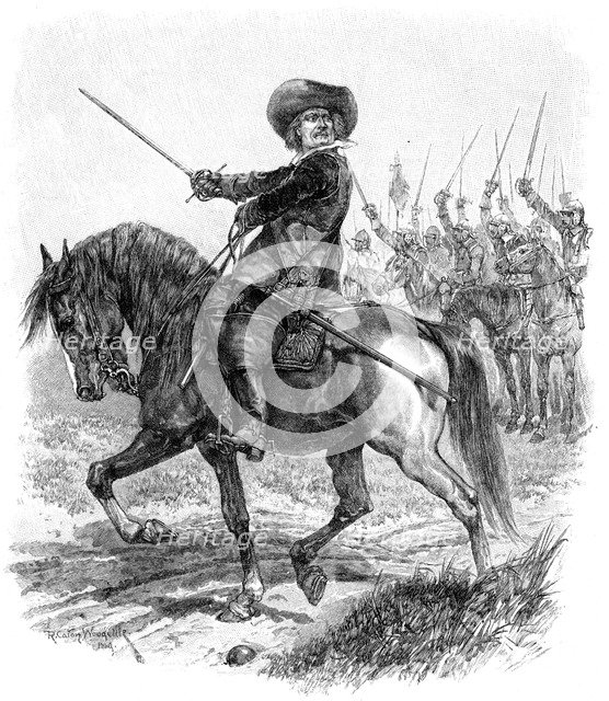 Cromwell at the Battle of Marston Moor, 2 July 1644, (19th century). Creator: Unknown.