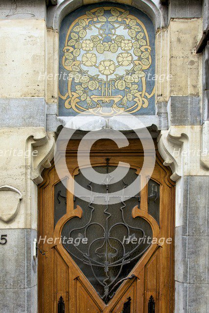 Miscellaneous Brussels art nouveau details, Belgium, c2014-c2017. Artist: Alan John Ainsworth.