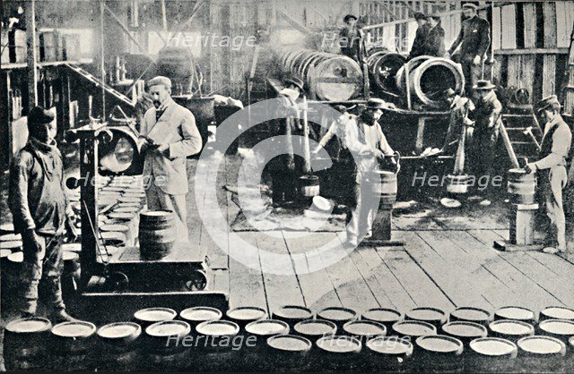 'Iodine Being Prepared For Shipment in the Salitreras of Tarapaca', 1911. Artist: Unknown.