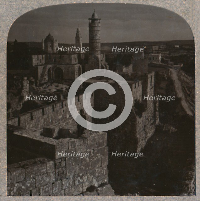 'The Tower of David. The oldest portion of the Citadel', c1900. Artist: Unknown.