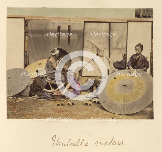 Umbrella makers, about 1873-1883. Creator: Shinichi Suzuki I.