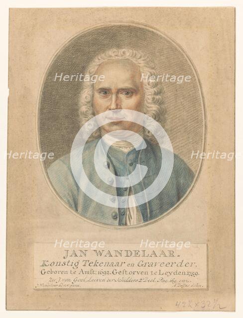 Portrait of Jan Wandelaar, 1759-1820. Creator: Abraham Delfos.