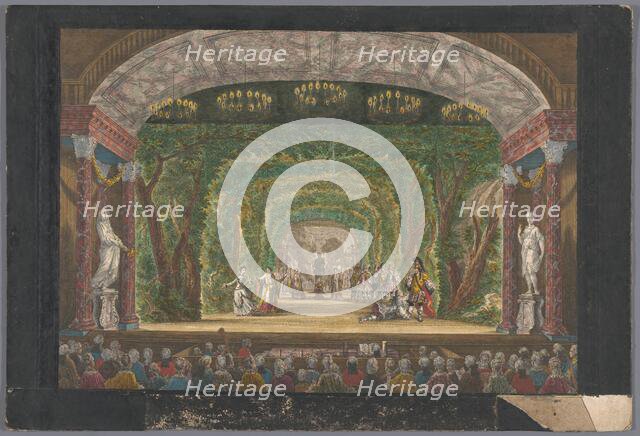View of the stage of the Schouwburg in Amsterdam with a performance for Willem V..., 1768-1799. Creator: Anon.