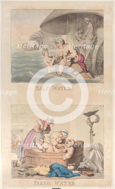 Salt Water and Fresh Water, March 25, 1800., March 25, 1800. Creator: Thomas Rowlandson.