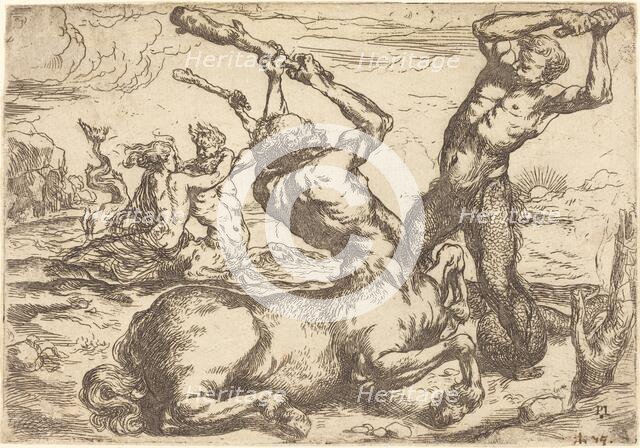 Battle between a Centaur and a Triton. Creator: Ribera, Jusepe de, circle of.