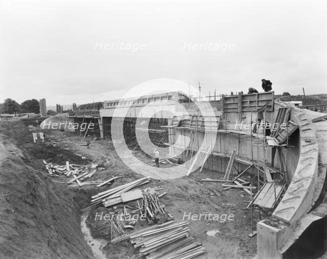 M6 Motorway, Hyde Lea, Stafford, Staffordshire, 18/07/1961. Creator: John Laing plc.