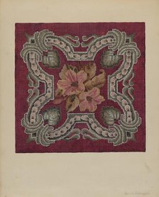 Needlepoint and Beadwork Square, c. 1937. Creator: Erwin Schwabe.