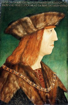 Portrait of Emperor Maximilian I (1459-1519), after 1504. Artist: Dürer, Albrecht, (Workshop)  