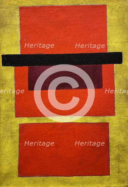 Non-Objective Composition. Color Painting, 1917. Creator: Rozanova, Olga Vladimirovna (1886-1918).