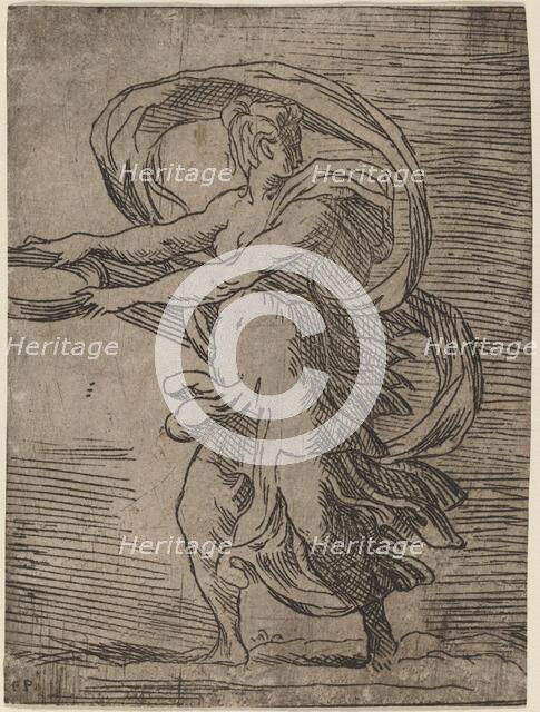 Woman Carrying a Tray, 1527/1530. Creator: Master FP.