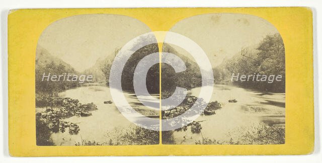 The Rock called "Dovedale Church," In the distance, mid-19th century. Creator: W. Woodward.