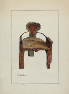 Sleigh Chair, c. 1937. Creator: Florence Truelson.