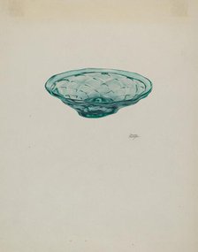 Low Glass Dish, c. 1940. Creator: Beverly Chichester.