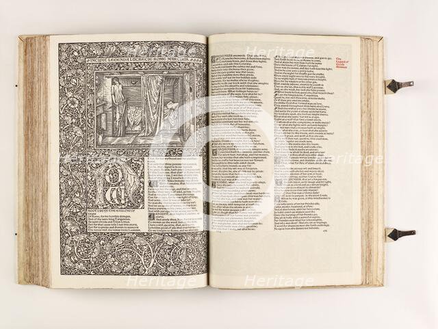 The Kelmscott Chaucer - The Works of Geoffrey Chaucer Now Newly Imprinted, 1896. Creator: Sir Edward Coley Burne-Jones.