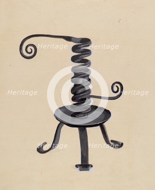 Spiral Candlestick, c. 1940. Creator: William D. Somers.