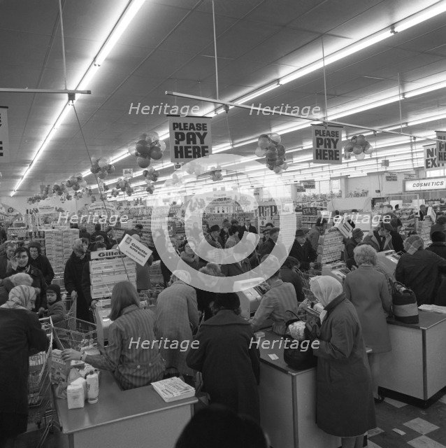 Asda supermarket, 1969. Artist: Michael Walters