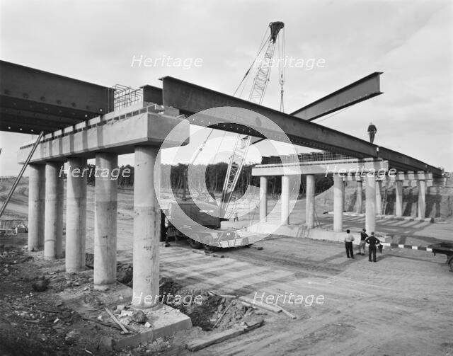 M6 Motorway, Penkridge, South Staffordshire, Staffordshire, 09/09/1964. Creator: John Laing plc.