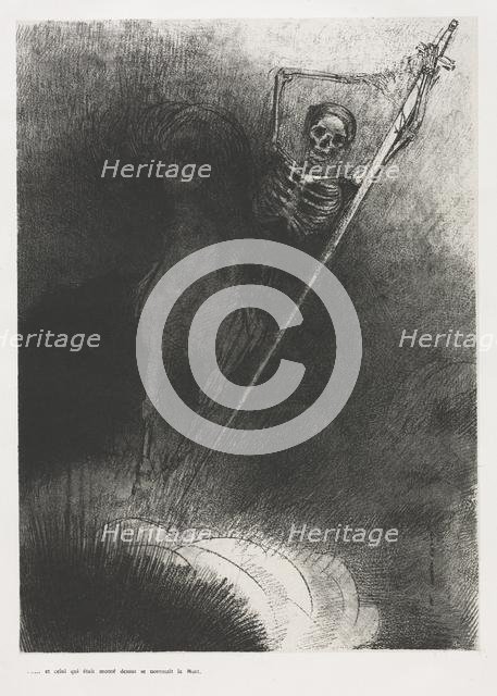 The Apocalypse of Saint John: And His Name That Sat on Him Was Death, 1899. Creator: Odilon Redon (French, 1840-1916); Blanchard; Ambroise Vollard (French, 1867-1939).