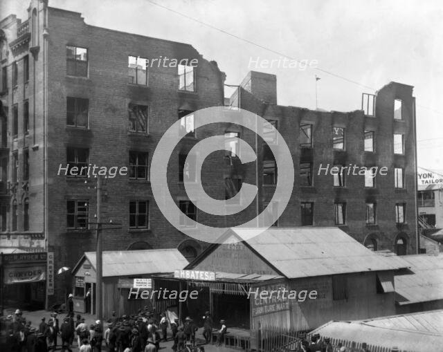 Fitzroy building fire, Adelaide Street, Brisbane, Queensland, 
8 March 1912. Creator: Robert Augustus Henry L'Estrange.