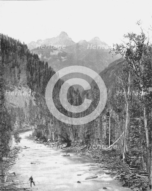 Needle Mountains, Canyon of the Rio de las Animas, Colorado, USA, c1900.  Creator: Unknown.