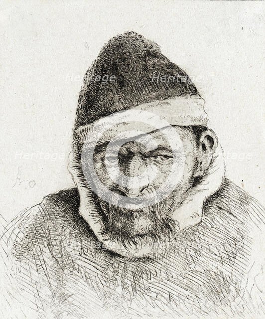 Peasant in a Pointed Fur Cap, c1640. Creator: Adriaen van Ostade.