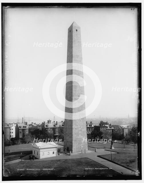 Bunker Hill Monument, between 1890 and 1899. Creator: Unknown.