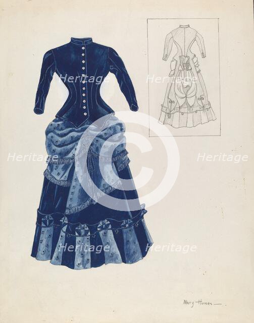 Dress, c. 1937. Creator: Mary E Humes.