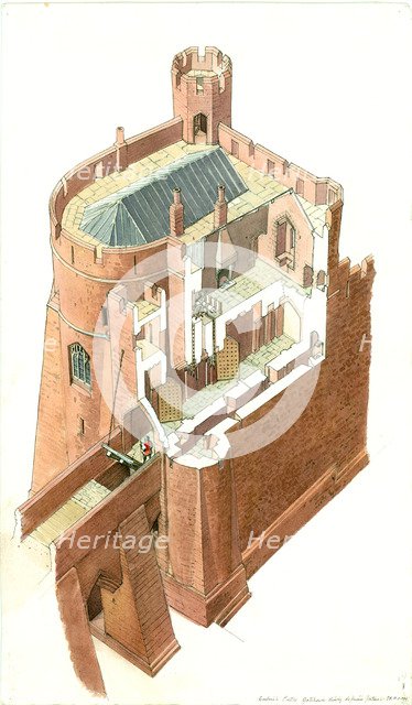 Goodrich Castle, 15th century, (c1990-2010). Artist: Terry Ball.