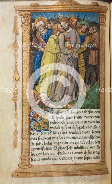 Printed Book of Hours (Use of Rome): fol 20v, Christ in Gethsemane, 1510. Creator: Guillaume Le Rouge (French, Paris, active 1493-1517).
