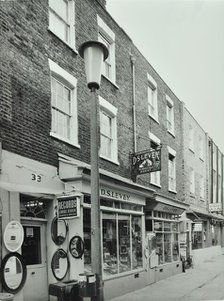 33-39 Camden Passage, London: front elevations, record shop, 1972. Creator: Unknown.