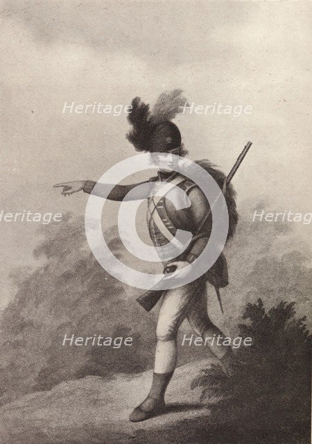 'Light Infantry Man (1791)', 1791 (1909). Artist: Francois David Soiron.
