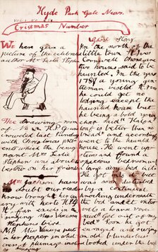 Hyde Park Gate News, family magazine of Virginia Woolf and Vanessa Bell, 1891-1892. Creators: Virginia Woolf, Vanessa Bell.